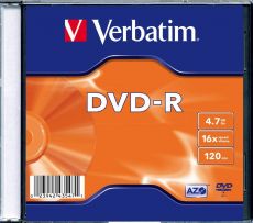 Диск DVD-R Verbatim 4.7 16 Slim case (20шт) (43547)