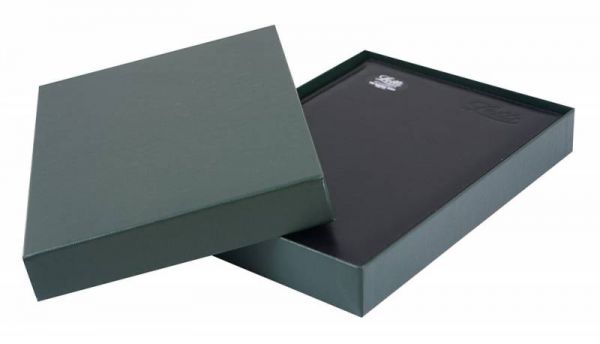 Ежедневник LETTS GLOBAL DELUXE A5 недатир. натуральная кожа белые страницы позолочен. срез черный