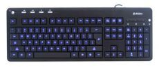 Клавиатура проводная A4Tech KD-126-1 черный USB slim Multimedia LED